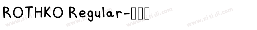 ROTHKO Regular字体转换